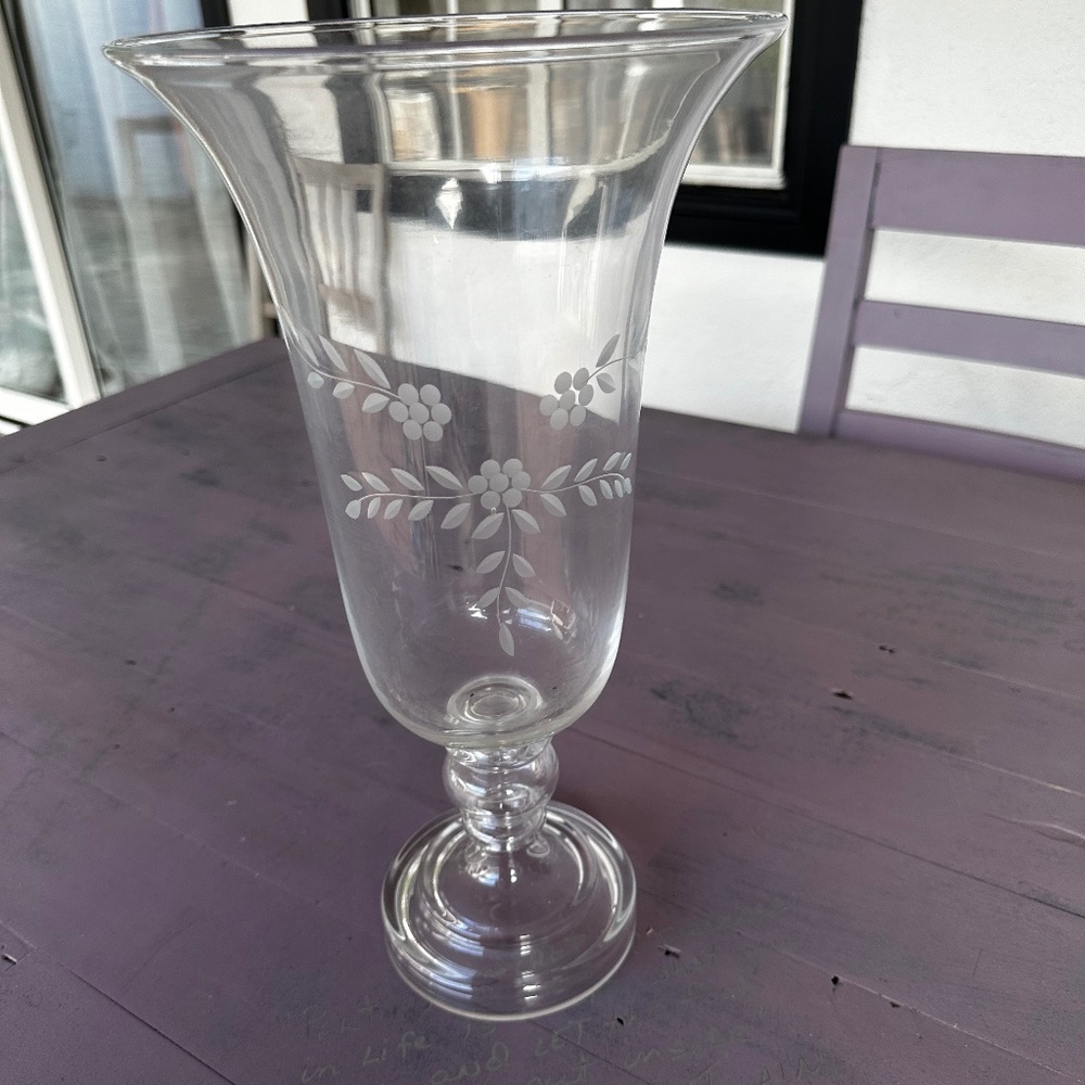 Anthropologie Tall Glass Flower Vase